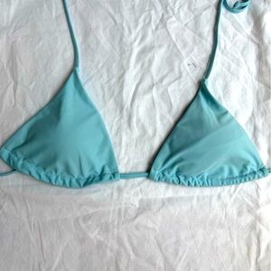 Light Blue Triangle Bikini Top
